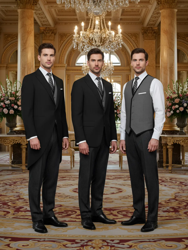 Elegant long tailcoat jacket designed for premium concierge & butler service.