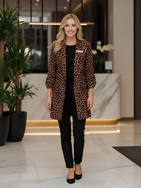 Reception blazer featuring a bold all-over pattern