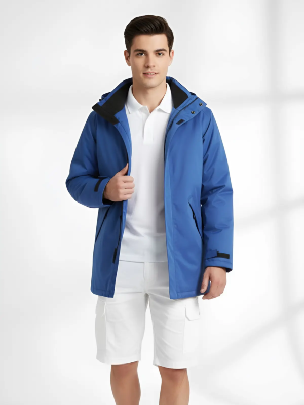 Durable jacket designed for reliable protection in challenging weather conditions.